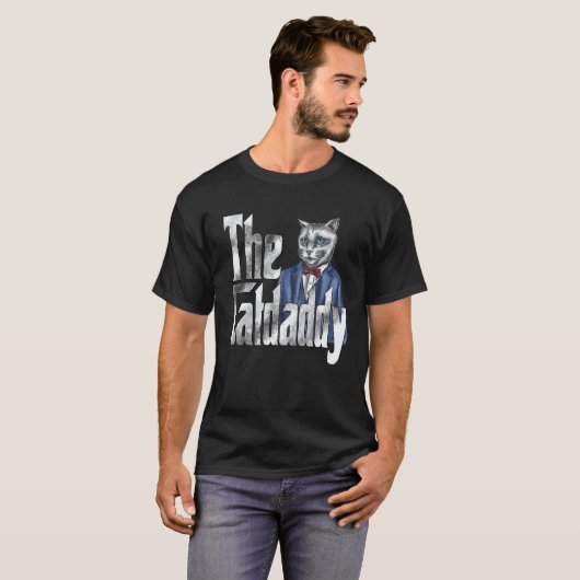 Cat Dad The Catfather Crazy Cat Father Kitty Daddy Tシャツ (正面フル)