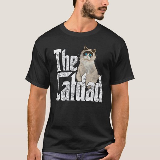 Cat Dad The Catfather Crazy Cat Father Kitty Daddy Tシャツ (正面)