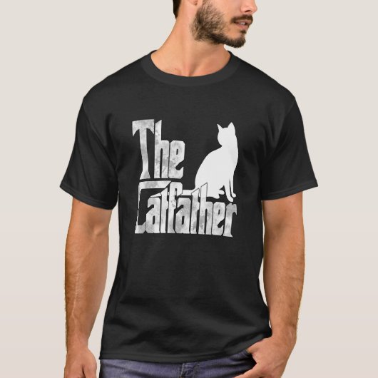 Cat Dad The Catfather Crazy Cat Father Kitty Daddy Tシャツ (正面)