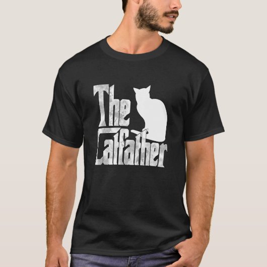 Cat Dad The Catfather Crazy Cat Father Kitty Daddy Tシャツ (正面)