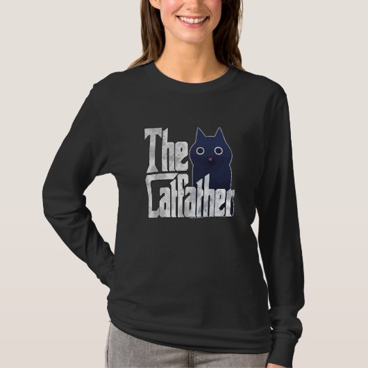 Cat Dad The Catfather Crazy Cat Father Kitty Daddy Tシャツ (正面)