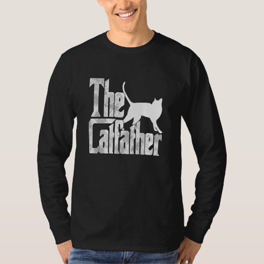 Cat Dad The Catfather Crazy Cat Father Kitty Daddy Tシャツ (正面)