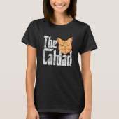 Cat Dad The Catfather Crazy Cat Father Kitty Daddy Tシャツ (正面)