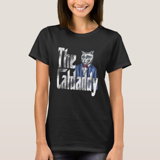 Cat Dad The Catfather Crazy Cat Father Kitty Daddy Tシャツ (正面)