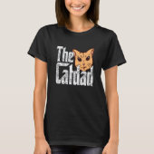 Cat Dad The Catfather Crazy Cat Father Kitty Daddy Tシャツ (正面)