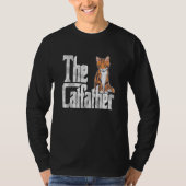 Cat Dad The Catfather Crazy Cute Cat Father Kitty  Tシャツ (正面)