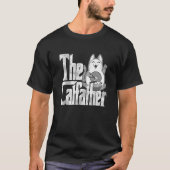Cat Dad The Catfather Crazy Food Cat Father Kitty  Tシャツ (正面)