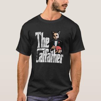 Cat Dad The Catfather Crazy Mafia Cat Father Kitty Tシャツ