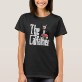 Cat Dad The Catfather Crazy Mafia Cat Father Kitty Tシャツ (正面)