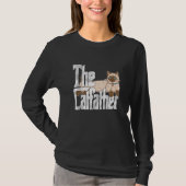 Cat Dad The Catfather Crazy Siamese Cat Father Kit Tシャツ (正面)