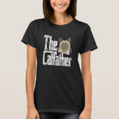 Cat Dad The Catfather Cute Siamese Cat Father Kitt Tシャツ (正面)