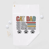 Cat Dad Vintage Funny Snack Dealer Shirt Design_1 ゴルフタオル (インサイチュ)