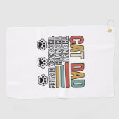 Cat Dad Vintage Funny Snack Dealer Shirt Design_1 ゴルフタオル (横)