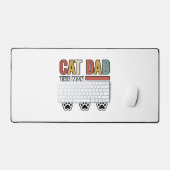 Cat Dad Vintage Funny Snack Dealer Shirt Design_1 デスクマット (キーボード&マウス)