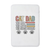 Cat Dad Vintage Funny Snack Dealer Shirt Design_1 バスマット (正面縦)