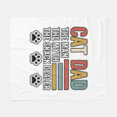 Cat Dad Vintage Funny Snack Dealer Shirt Design_1 フリースブランケット (正面(横))