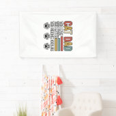 Cat Dad Vintage Funny Snack Dealer Shirt Design_1 横断幕 (インサイチュ)