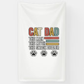 Cat Dad Vintage Funny Snack Dealer Shirt Design_1 横断幕 (縦)