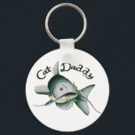 Cat Daddy キーホルダー<br><div class="desc">Know a man who is dedicated to fishing for Catfish? He will love this Cat Daddy design!</div>