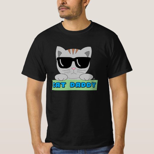 CAT DADDY サングラス 猫 Tシャツ (正面)