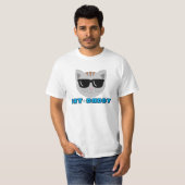 CAT DADDY 猫の顔にサングラス Tシャツ (正面フル)