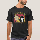 Cat Daddy Father s Day Cat Dad Retro Best cat Dad  Tシャツ (正面)