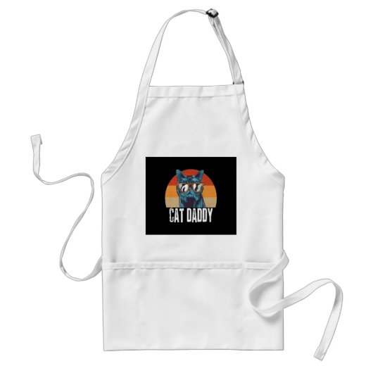 Cat Daddy | Funny Cat Gift For Fathers Day スタンダードエプロン (正面)