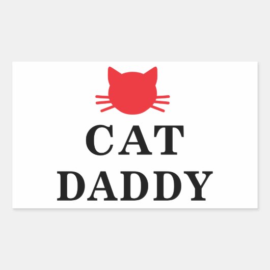 Cat Daddy Rectangleステッカー 長方形シール (正面)