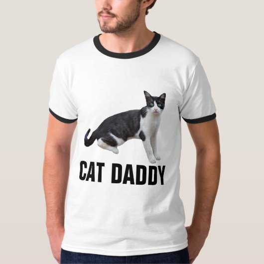 CAT DADDY、TUXEDO CAT Tシャツ (正面)