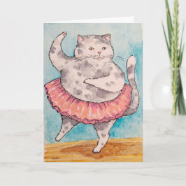 Cat Dancing Get Well card カード