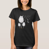 Cat Dandelion Amazing Flower Cat Tシャツ (正面)