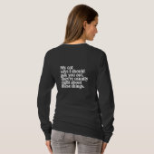 Cat Dating Advice Quote | Funny Pet Lover  Tシャツ (裏面フル)