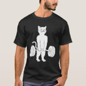 Cat Deadlif Powerlifting Kitty Weightlifting Cat Tシャツ (正面)