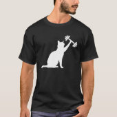 Cat deadlift weightlifting cat powerlifting kitty  tシャツ (正面)