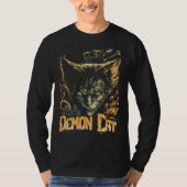 Cat Demon Cat Evil Sinister Kitty Tシャツ (正面)