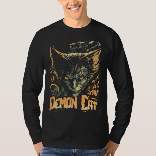 Cat Demon Cat Evil Sinister Kitty Tシャツ (正面)