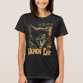 Cat Demon Cat Evil Sinister Kitty Tシャツ (正面)