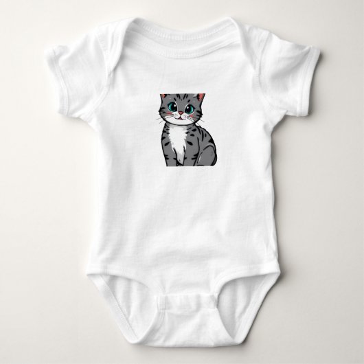 Cat design ベビーボディスーツ (正面)
