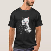 Cat Design Cat Cuddles With Duvet Plays With Curta Tシャツ (正面)
