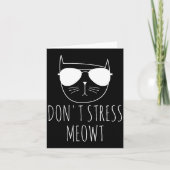 Cat Design Funny Pun Don't Stress Meowt Funny Sayi カード (正面)