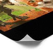 Cat Dinosaur Trex Selfie Funny Meme Humor Boys Gir ポスター (角)