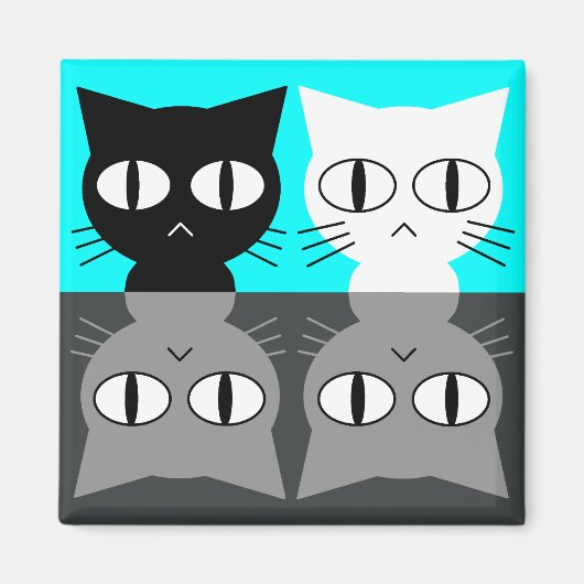 cat dirty clean dishwasher magnet マグネット (正面)