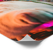 Cat DJパーティーVibes、猫好きギフト ポスター (角)