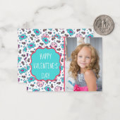 Cat Dodles Valentine's Dayフォトカスタムカード ノートカード (正面/裏面インサイチュ)