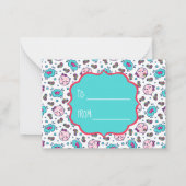 Cat Dodles Valentine's Dayフォトカスタムカード ノートカード (裏面)