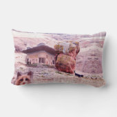 Cat Dofフォトコラージルンバークッション33 x 53 cm ランバークッション (裏面)