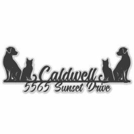 Cat & Dogメールボックパーソナライズされたス シール