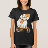Cat Dog Brother  Animal Tシャツ (正面)