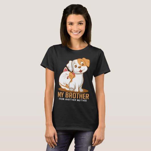 Cat Dog Brother  Animal Tシャツ (正面フル)