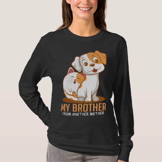 Cat Dog Brother  Animal Tシャツ (正面)